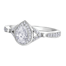 Load image into Gallery viewer, 020039 14KT White Gold .60ct tw Pear Diamond Ring
