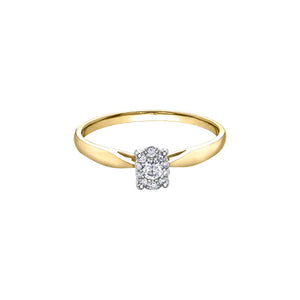 030465 10K Yellow Gold .10CT TW Diamond Ring