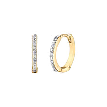 Load image into Gallery viewer, 151065 OUT OF STOCK, PLEASE ALLOW 3-4 WEEKS FOR DELIVERY 10KT Yellow Gold and .05TW Diamond Huggie Earrings
