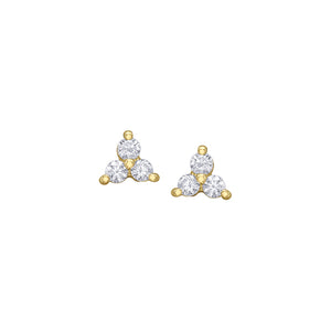 151213 10K Yellow Gold .10CT TW Diamond Earrings