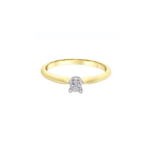 030535 10KT Yellow & White Gold .05CT TW Diamond Ring