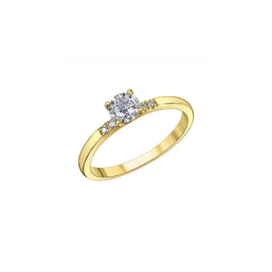020352 10KT Yellow & White Gold .20CT TW Diamond Ring