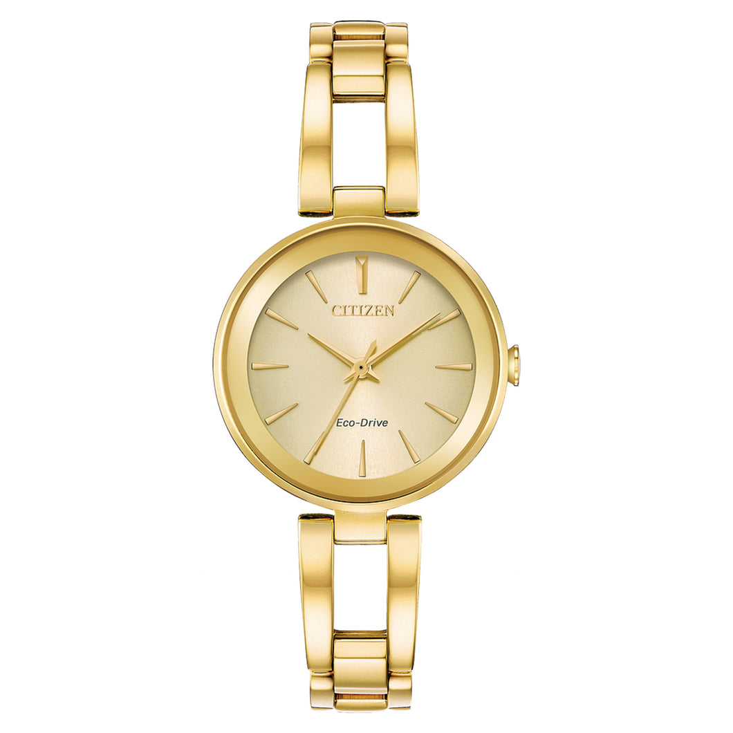 380190 CITIZEN Eco-Drive Gold Toned Stainless Steel Watch With A Bangle Style Strap