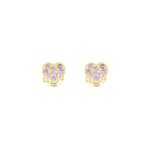 231917 10K Yellow Gold Screwback Heart Children's Stud Earrings