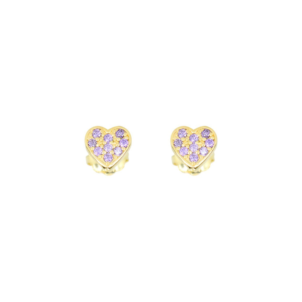 231917 10K Yellow Gold Screwback Heart Children's Stud Earrings