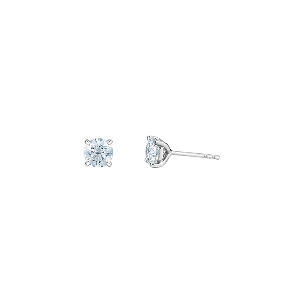 LD100W100  14KT White Gold & 1.06CTW LAB CREATED DIAMOND Stud Earrings