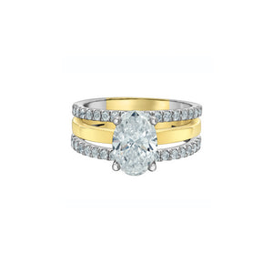 LD166YW265 14KT Yellow & White Gold 2.73CT TW LAB CREATED DIAMOND Ring