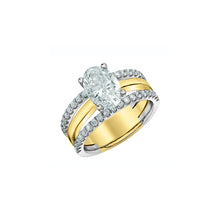 Load image into Gallery viewer, LD166YW265 14KT Yellow &amp; White Gold 2.73CT TW LAB CREATED DIAMOND Ring
