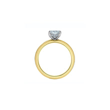 Load image into Gallery viewer, LD184YW209 14KT Yellow &amp; White Gold 2.11CT TW LAB CREATED RADIANT CUT DIAMOND Ring with a Hidden Halo
