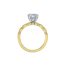 Load image into Gallery viewer, LD185 OUT OF STOCK, PLEASE ALLOW 3-4 WEEKS FOR DELIVERY 14KT Yellow Gold 1.69CT TW LAB CREATED Round Solitaire with Hidden Halo Ring
