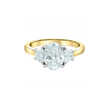 Load image into Gallery viewer, LD186YW245 14K Yellow &amp; White Gold 2.51CT TW Oval/Moon LAB GROWN Diamond Ring
