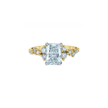 Load image into Gallery viewer, LD194YW184 14KT Yellow &amp; White Gold 1.86CT TW LAB CREATED RADIANT CUT DIAMOND Ring with a Hidden Halo
