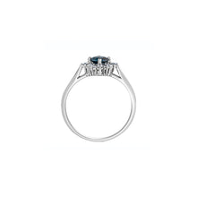 Load image into Gallery viewer, 060289 10KT White Gold Sapphire &amp; Diamond Ring
