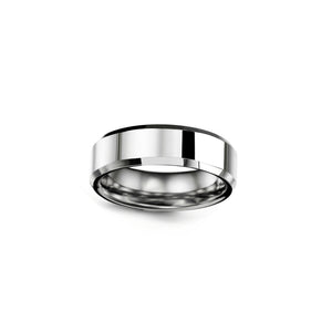 130592 Polished Tungsten Wedding Band Size 10.5