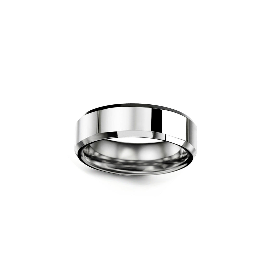 130592 Polished Tungsten Wedding Band Size 10.5