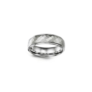 130690 Hammered Tungsten Wedding Band Size 8