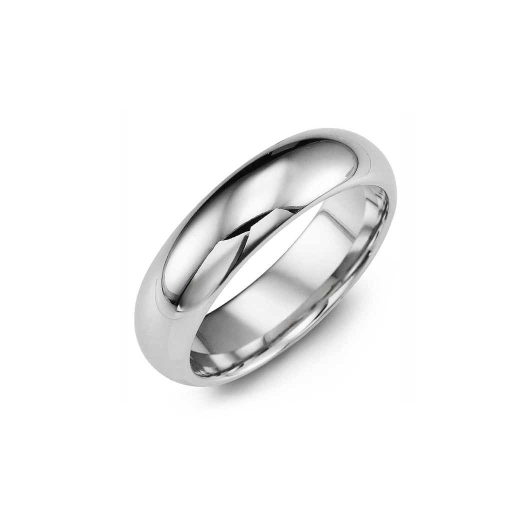 130763 Polished Cobalt Half Round Wedding Band Size 12