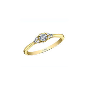 ML1008Y25 10KT Yellow Gold 0.256CT TW Canadian Diamond Ring