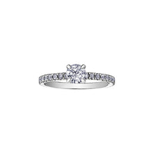 Load image into Gallery viewer, ML570W55 18KT White Gold &amp; Palladium .57CT TW SI 2 Canadian Diamond Ring
