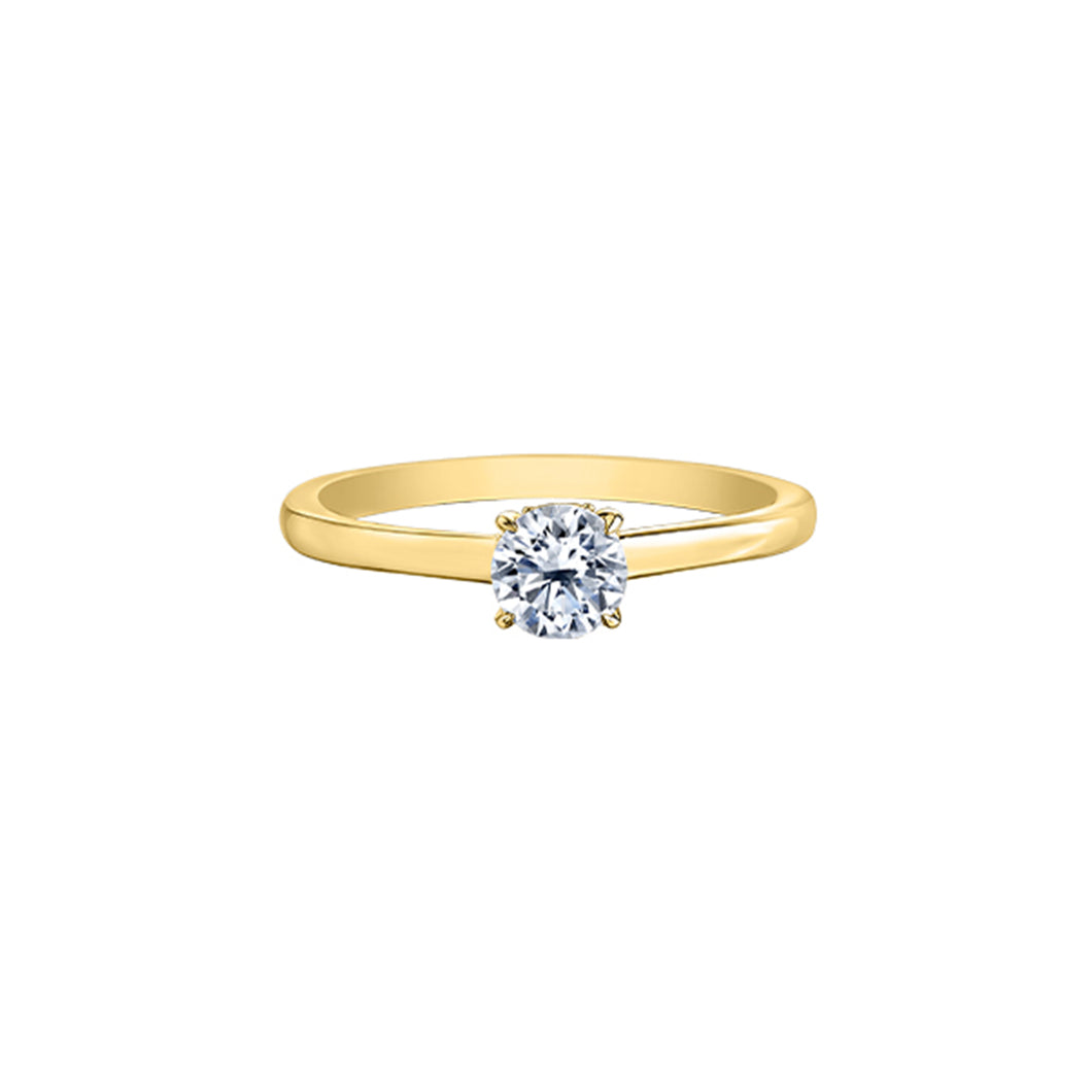 ML662Y50 OUT OF STOCK PLEASE ALLOW 3-4 WEEKS FOR DELIVERY 18KT Yellow Gold .50CT TW Canadian Diamond Solitaire Ring