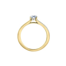 Load image into Gallery viewer, ML662Y50 OUT OF STOCK PLEASE ALLOW 3-4 WEEKS FOR DELIVERY 18KT Yellow Gold .50CT TW Canadian Diamond Solitaire Ring
