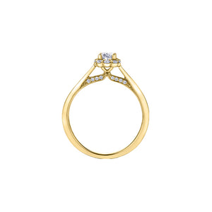 ML928Y50 14K Yellow Gold 0.50CT TW Oval Diamond Ring