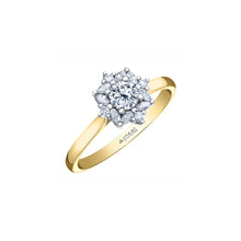 Load image into Gallery viewer, ML946 14KT Yellow and White Gold .47T TW Canadian Diamond Ring
