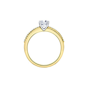 ML986YW55 OUT OF STOCK PLEASE ALLOW 3-4 WEEKS FOR DELIVERY 14K Yellow & White Gold 0.59CT TW Diamond Ring