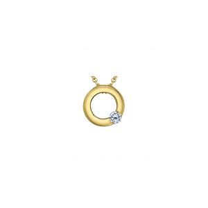 ML995 10K Yellow Gold 0.09CT TW Canadian Diamond Pendant