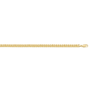 260843 18" 2.0mm wide 10K Yellow Gold Flat Beveled Curb Chain