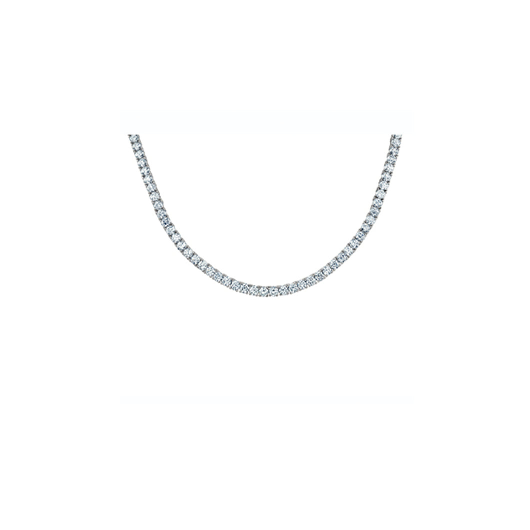 141882 10KT White Gold 6.00CT TW 182 LAB GROWN Diamond Necklace