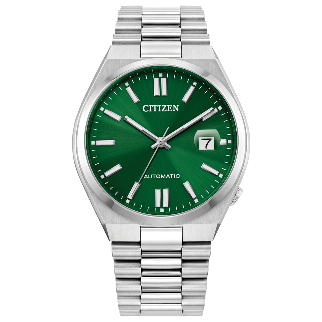 410218 CITIZEN Automatic Stainless Steel with Green Dial & Date Watch