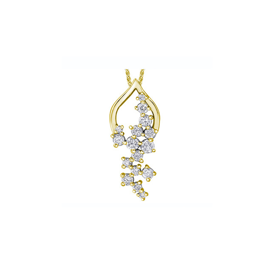 141892 10KT Yellow Gold .50CT TW Diamond Pendant