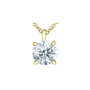 P4336/100C 14K Yellow Gold & 1.01CT LAB CREATED DIAMOND Pendant