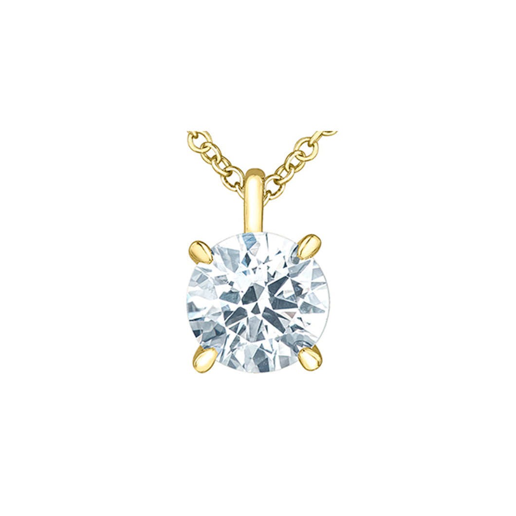 P4336/100C 14K Yellow Gold & 1.01CT LAB CREATED DIAMOND Pendant