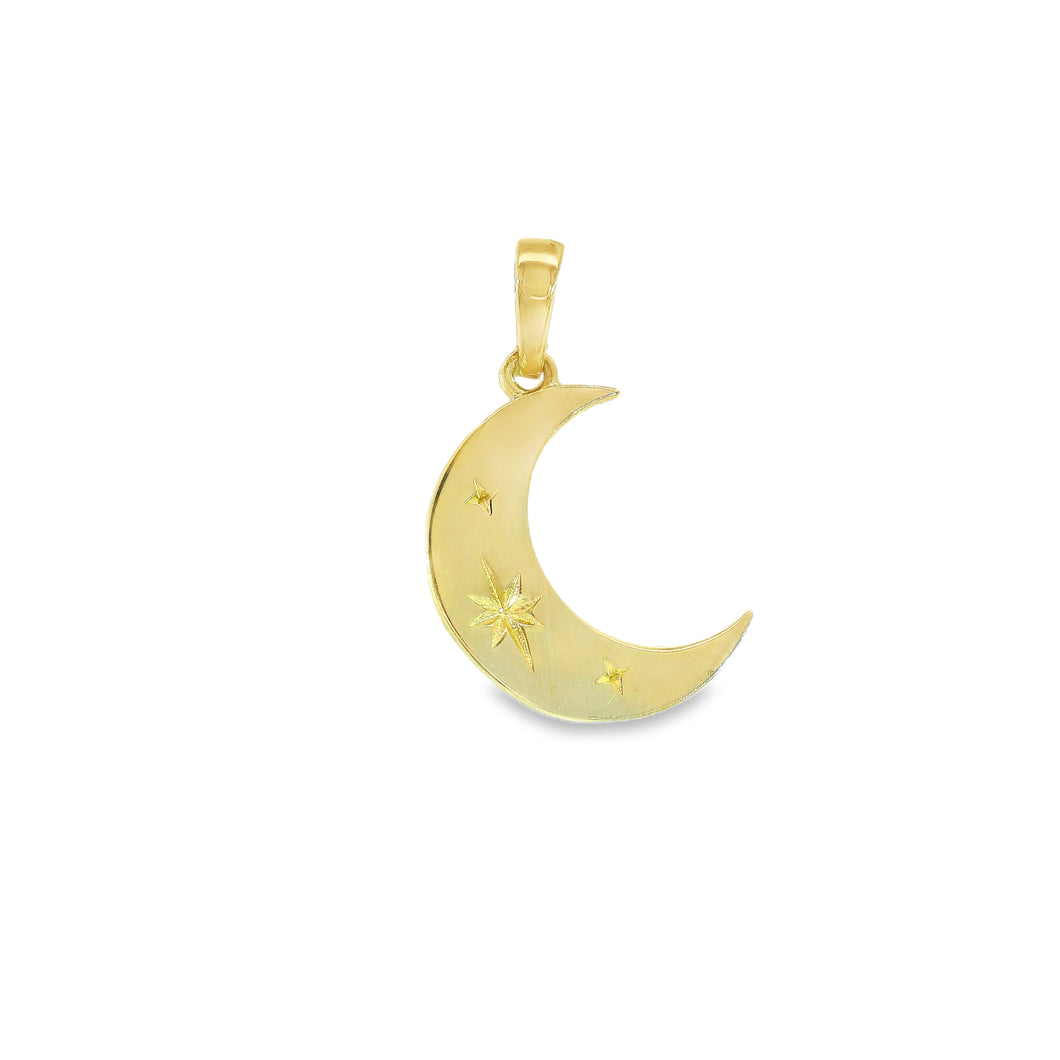 240631 10KT Yellow Gold Moon Charm