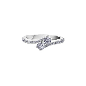 030399 10K White Gold .25CT TW Diamond Perfect Together Ring