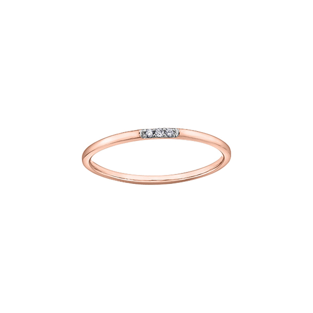 030387 10KT Rose Gold .02CT TW Diamond Ring