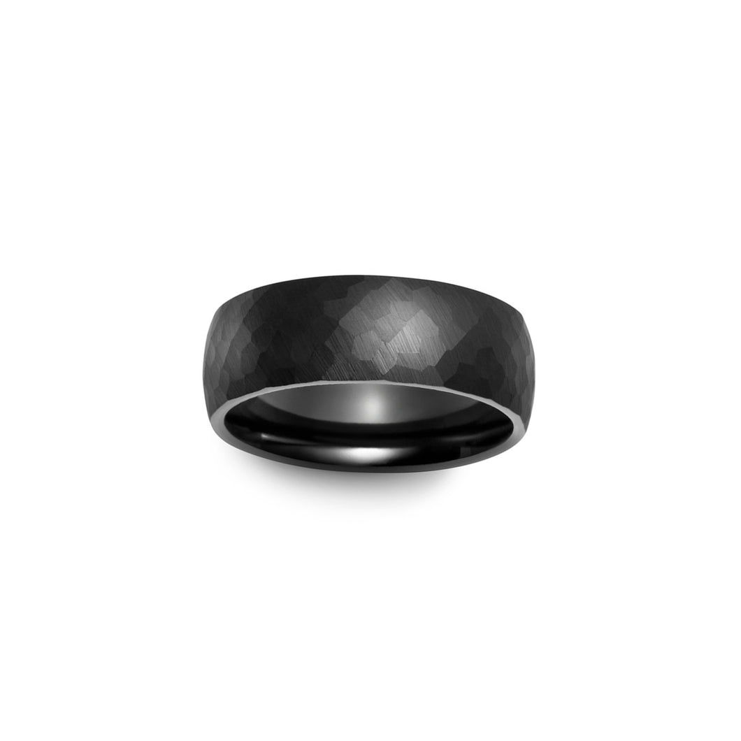 130601 Black Ceramic Wedding Band Size 12