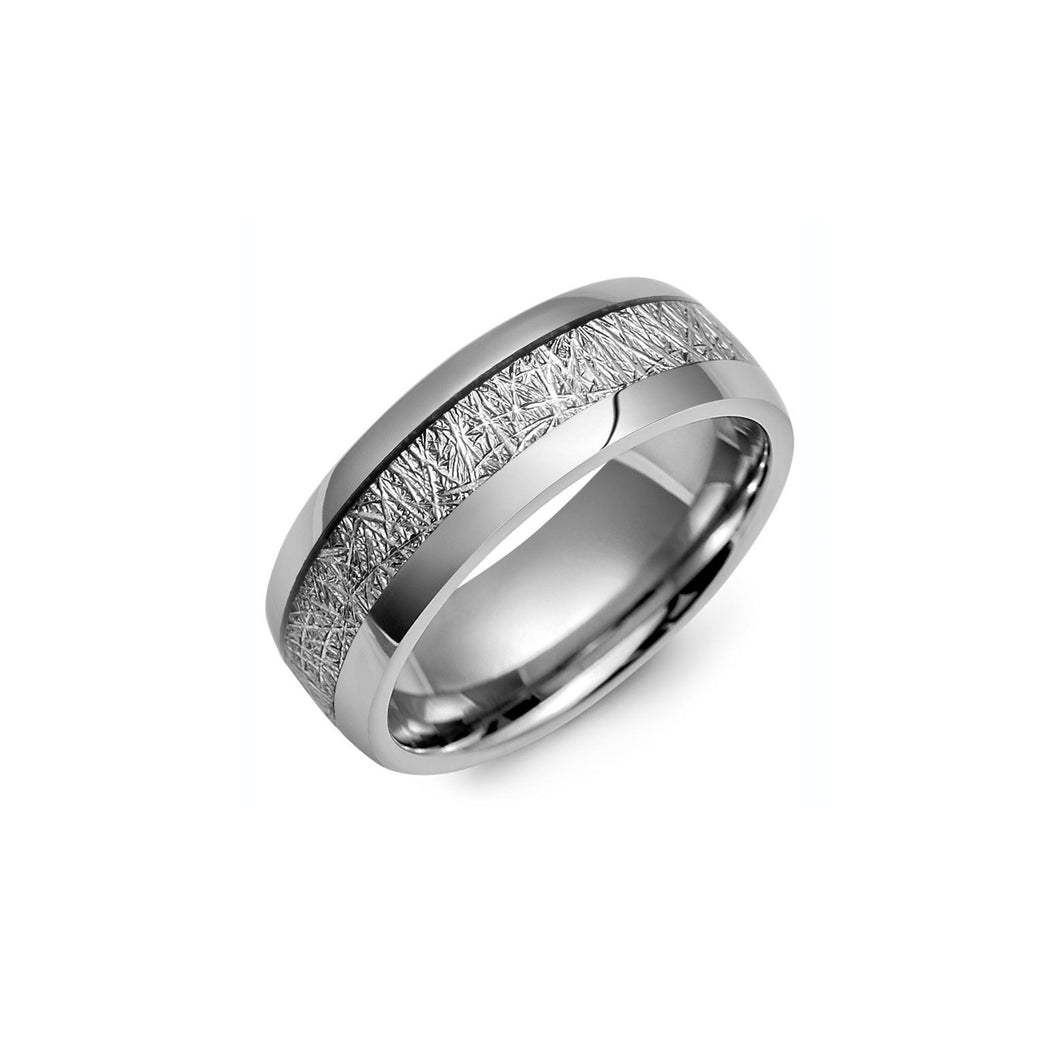 130770 MADANI Tungsten Imitation Meteorite Design Wedding Band Size 13