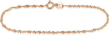 Load image into Gallery viewer, 250059 7.5&quot; 10K Rose Gold Singapore Chain Bracelet
