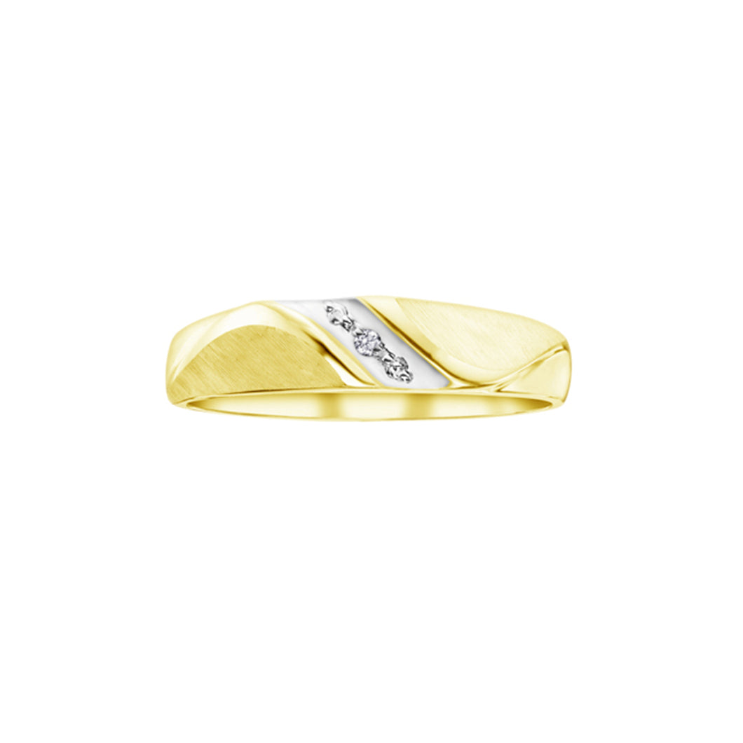 130544 10KT Yellow Gold .01CT TW Diamond Men's Ring