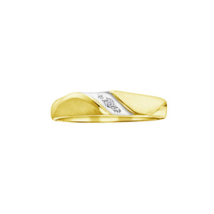 120348 10KT Yellow Gold .01CT TW Ladies 3 Diamond Ring