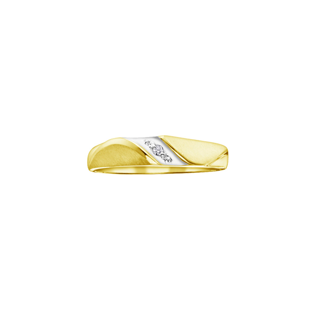 130544 10KT Yellow Gold .01CT TW Diamond Men's Ring