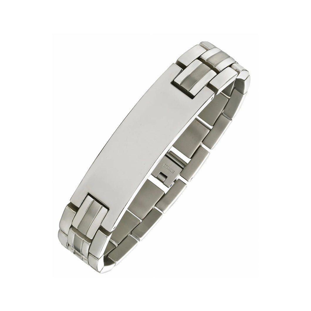 530262 16MM Shiny & Matte Titanium Bracelet