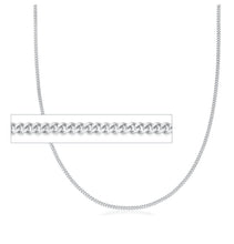 Load image into Gallery viewer, 260878 24&quot; 1.0mm wide 10K White Gold Gourmette Curb Chain
