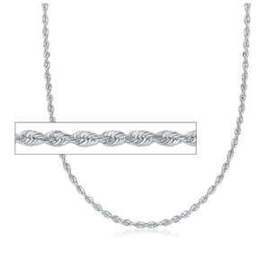 320706 9"  Sterling Silver Rope Chain Anklet