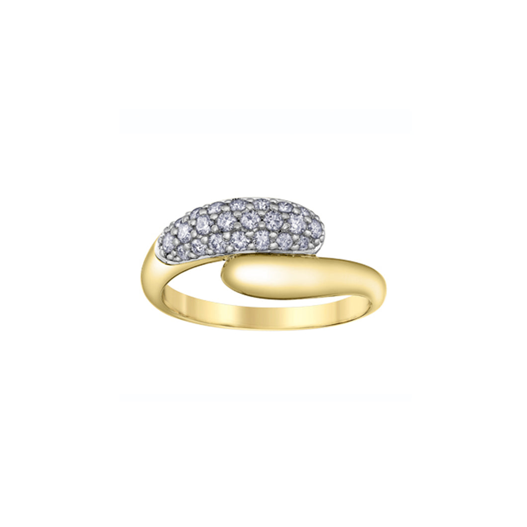 020408 10KT Yellow Gold 0.38CT TW Diamond Ring