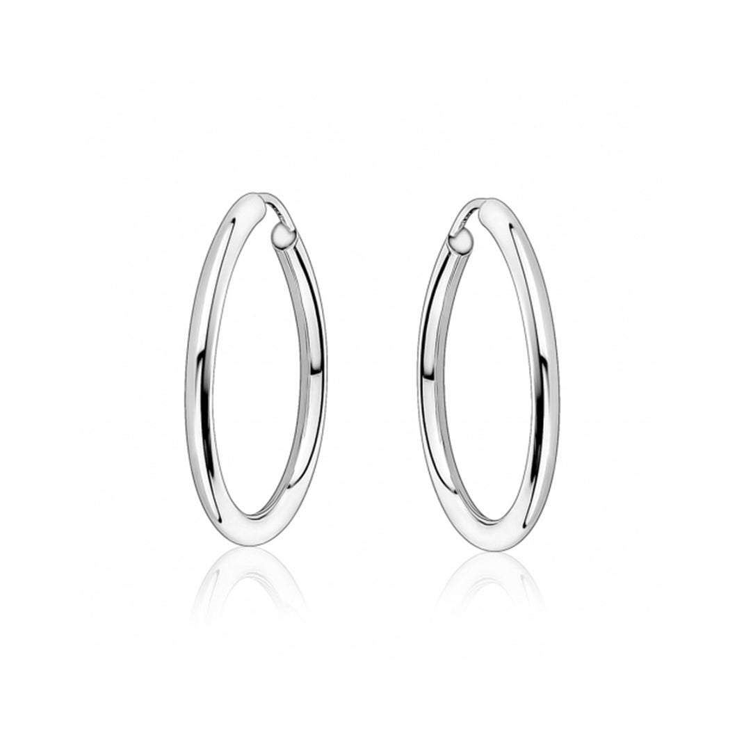 231891 10K 40MM White Gold Sleeper Earrings