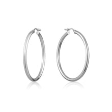 Load image into Gallery viewer, 291543 Sterling Silver 3 x 45mm Hoop Earrings
